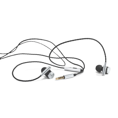 VIBRATION. Metal and ABS earphones with microphone